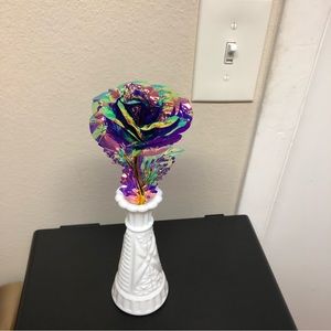 gold plated foil everlasting forever purple rose